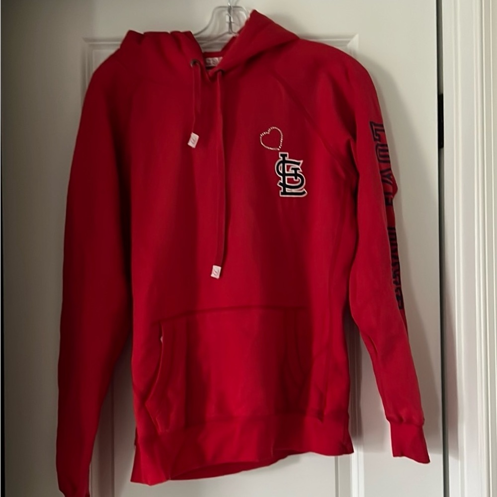 Victoria's Secret Pink St. Louis Cardinals Sweatshirt Red Hoodie Rhinestones